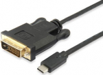 Equip Adapter USB-C->DVI-D(24+1) 1920x1200/ 60Hz 1.80m PVC Polybeutel