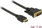 Delock HDMI to DVI 24+1 cable bidirectional 1 m