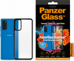 Kaitse&uuml;mbris ClearCase, Samsung Galaxy S20, klaasist tagak&uuml;ljega, l&auml;bipaistev musta &auml;&auml;rega, PanzerGlass