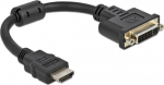 Adapter AV Delock Adapter HDMI male to DVI 24+5 female 4K 30 Hz 20 cm - black
