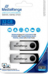 MediaRange USB-Stick 32GB USB 2.0 Flexi 2er-Pack