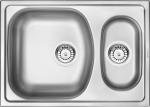 Deante Xylo sink 1.5-chamber without drainer 62x44cm stainless steel - ZEX 0503