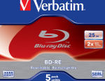 Bluray Verbatim 25GB 5pcs Jew.C 2x Withe Blue Surface