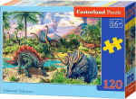 1565 Castorland Puzzle Dinosaurs by the volcanoes 120 element&oacute;w (30615676)
