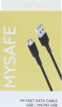 Kabel USB Mysafe USB-A - microUSB 1 m Czarny (5904208500773)