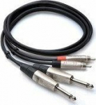 Hosa Technology Kabel Hosa Jack 6.3 mm x2 - RCA (Cinch) x2 0.91m srebrny (HPR-003X2)