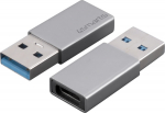 4smarts Passive Adapter USB-A 3.0 to USB-C 2pcs Set, white