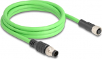 Delock Netzwerkkabel - 8-pole M12-A (M) zu 8-pole M12-A (W)