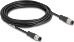 Delock Netzwerkkabel - M12 (4-pole) (M) zu M12 (4-pole)