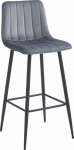 Leobert POZZA stool - dark gray velvet / black legs x 1