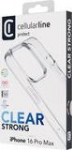 Cellularline Clear Protect - iPhone 16 Pro Max Rigid protective case with rubber edges, Cover, Apple, iPhone 16 Pro Max, 17.5 cm (6.9"), Transparent
