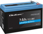 Qoltec Akumulator LiFePO4 Lithium Iron Phosphate | 12.8V | 7Ah | 89.6Wh | BMS