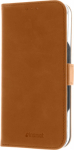 Insmat Premium Flip Case - wallet case, Apple iPhone 16 Pro, brown
