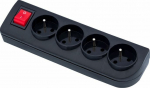 Elgotech A splitter for extension cord with a switch 4-jack z/u czarny GN-40W-2