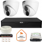monitoring kit IP BCS Point 2x Camera BCS-P-EIP28FWR3-Ai2 Disc recorder