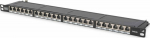 DIGITUS Patchpanel 0.5HE 24-Port Cat6 shielded black
