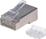 Intellinet RJ45 Modular Plugs Pro Line, Cat6A, STP, 3-prong, for solid & stranded wire, 50 &micro; gold-plated contacts, 70 pack - Networking - RJ-45 (M)