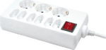 LogiLink 9 sockets 1.5m White - Listwa zasilająca 6 sockets CEE 7/3, 3 jack CEE 7/16 1.5m White
