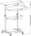 Techly Universal presentation table for notebook z 4 shelves adjustable (102833)