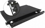 Alantec Telescopic fiber optic patch panel 12xSC simplex / 12xLC duplex 19'' 1U z mounting accessories (chokes, ties) (FOP-1U-12SCS-C-P)