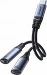 Adapter AV Joyroom Adapter DAC 2w1 Joyroom SY-C03 USB-C do 2x USB-C - czarny
