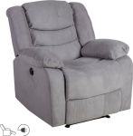 Recliner armchair CYRUS with electric mechanism, grey