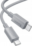 Kabel USB Hoco USB-C - USB-C 1 m Szary