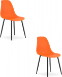 Leobert Krzesło WAT orange / black legs x 2