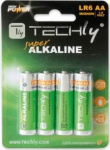 Techly Alkaline batteries LR06 AA 4szt, (IBT-LR06T4B)