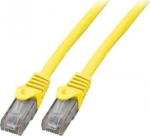 Mercodan Patchkabel KAT6 UTP, Gul, 0.25m, Halogenfri, 2x4xAWG24