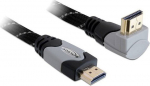 DELOCK HDMI Kabel Ethernet A -> A St/St 5.00m 90&deg; oben 4K
