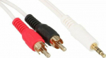 Cable InLine Jack 3.5mm - RCA (Cinch) x2 1m white (89931W)