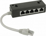 InLine ISDN splitter 5x RJ45 żeński 15cm Kabel z terminal resistors (69935)