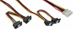 InLine Molex - SATA x4, 0.55m, Multicoloured (29672B)