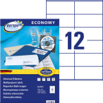 Sticker label AVERY Economy 105x48mm on 12 sheets, 100 sheets