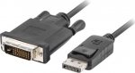 Lanberg Kabel DisplayPort - DVI-D(24+1) M/M 1m czarny