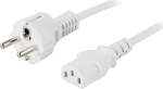 DELTACO Power Cord | Device cable | CEE 7/7 - IEC C13 | 2m | Vit