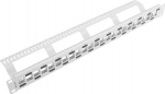 Lanberg PPKS-1224-S - Patch Panel empty 19"/1U alternating with organizer for modules keystone, 24 ports, szary