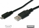 Cable USB PremiumCord USB-A - microUSB 1 m Czarny (ku2m1f)