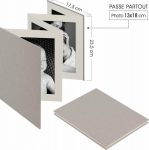 Deknudt Leporello grey 8x13x18 Linen, 8 Photos A66DC7 8PH