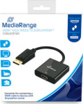 MediaRange HDMI Buchse/DP Stecker 18 Gbit/s 20cm schw