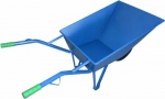 AWTools Construction wheelbarrow 85 L blue with wheel cover