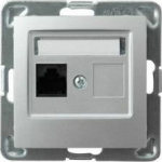 Ospel Single Impresja computer socket RJ45 kat.5e Silver (GPK-1Y/K/m/18)