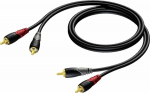 Kabel Procab RCA (Cinch) x2 - RCA (Cinch) x2 0.5m czarny (CLA800/0.5)