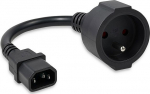 Qoltec Adapter IEC 320 C14 / FRENCH | 0.15m