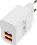 DIGITUS Ladeger&auml;t 15W 2 Port 2x USB-A wei&szlig;