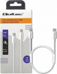 Kabel USB Qoltec USB-C - USB-C 1 m White (52359)