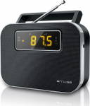 Muse | M-081R | Alarm function | 2-band PLL portable radio | Black