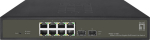 LevelOne PoE+Switch 8xGE PoE+/2xSFP 130W Hilbert SL managed