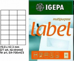 Mondi LABELS A4 IGEPA 70.0 X 42.3 MM BIAŁE (100)
